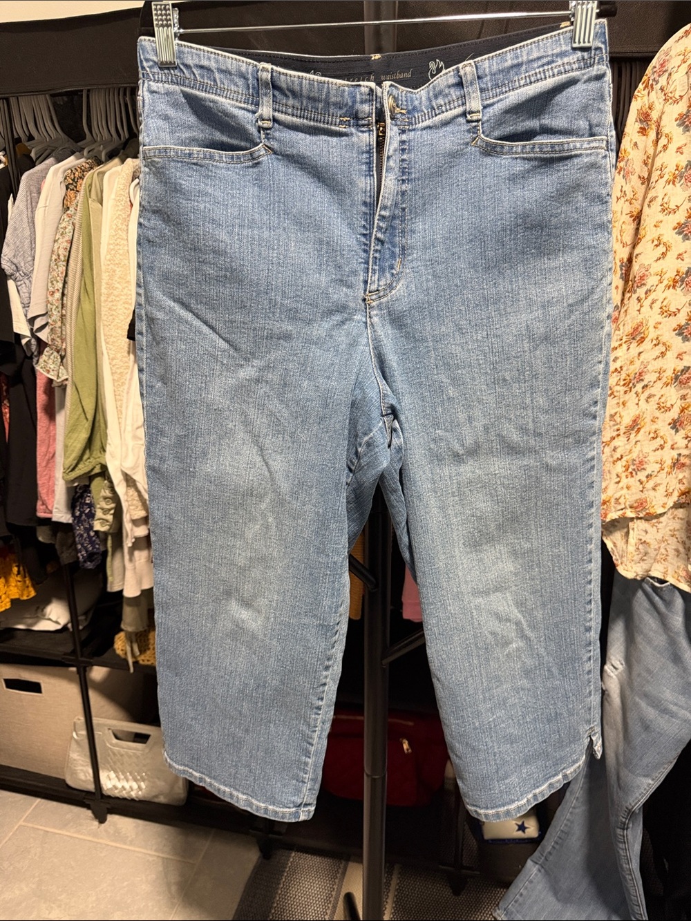 Light Wash Denim capris - Picture 2 of 4